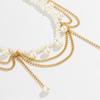 Body Jewelry Metal Body Chain Silver Pearl Tassel Waist Chain Tassels   Beach Accessories