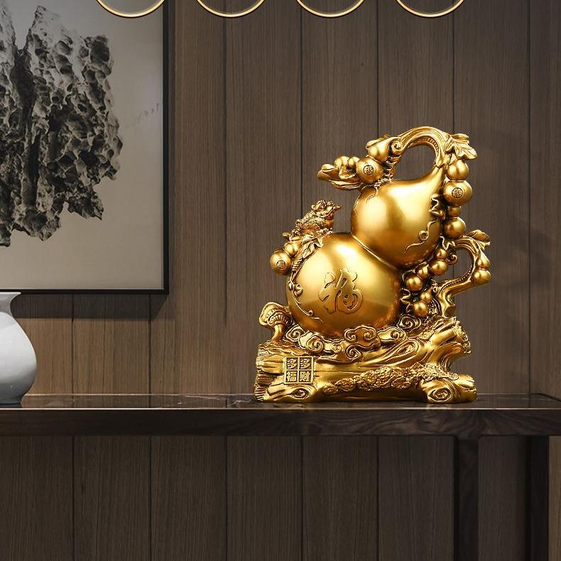 Множество благословений и богатства. Украшения из тыквы Чжаоцай. Гостиная, фойе, ТВ-шкаф, винный шкаф. Украшения. Подарки на новоселье.