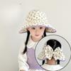 Fashion Printed Small Fresh Empty Top Sun Hat Children's Hat Korean Version Ins Baby Girl Bow Fisherman Hat