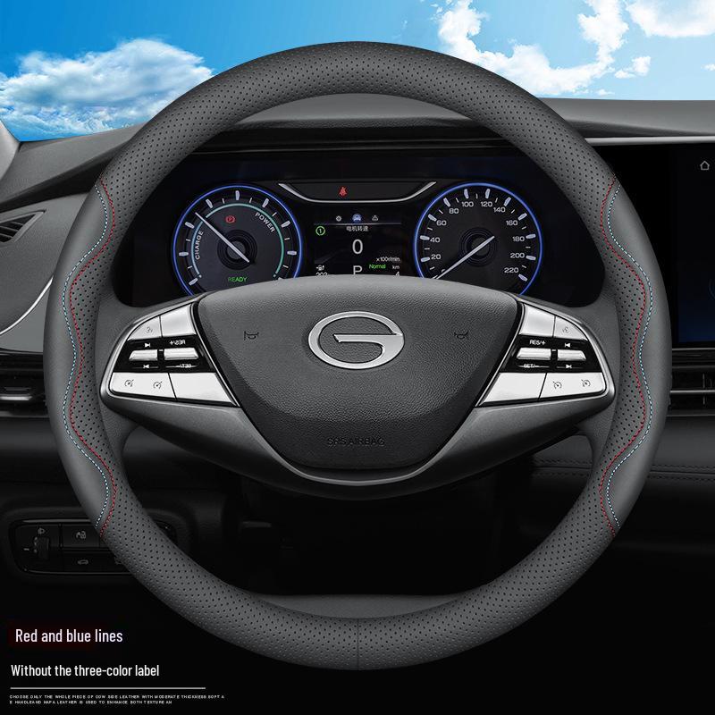 GAC AION Steering Wheel Cover Genuine Leather Grip for AION S Plus/Y Plus/Xuan580/Mei580V/LX