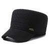 Middle-Aged and Elderly Military Caps Men's Autumn Winter Wool Flat Cap Old Man Velvet Thick Warm Ear Protection Cap