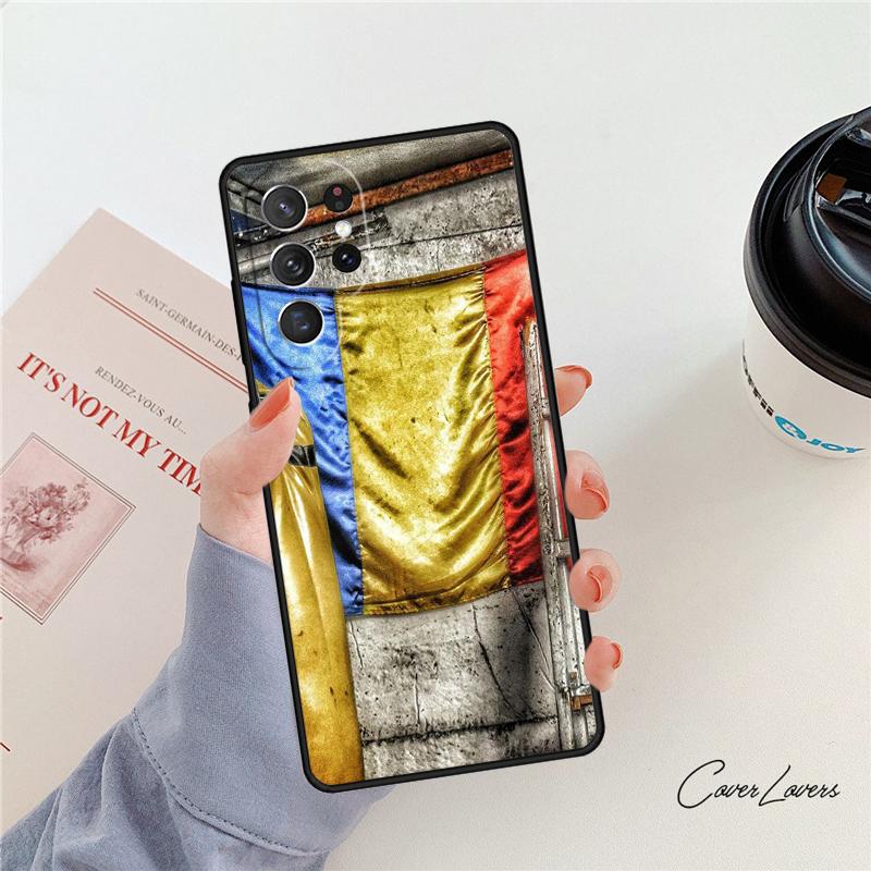 Чехол для телефона Флаг Румынии Для Samsung Galaxy S24 S25 S23 S22 Ultra Note 10 20 Plus S20 S21 FE Чехол