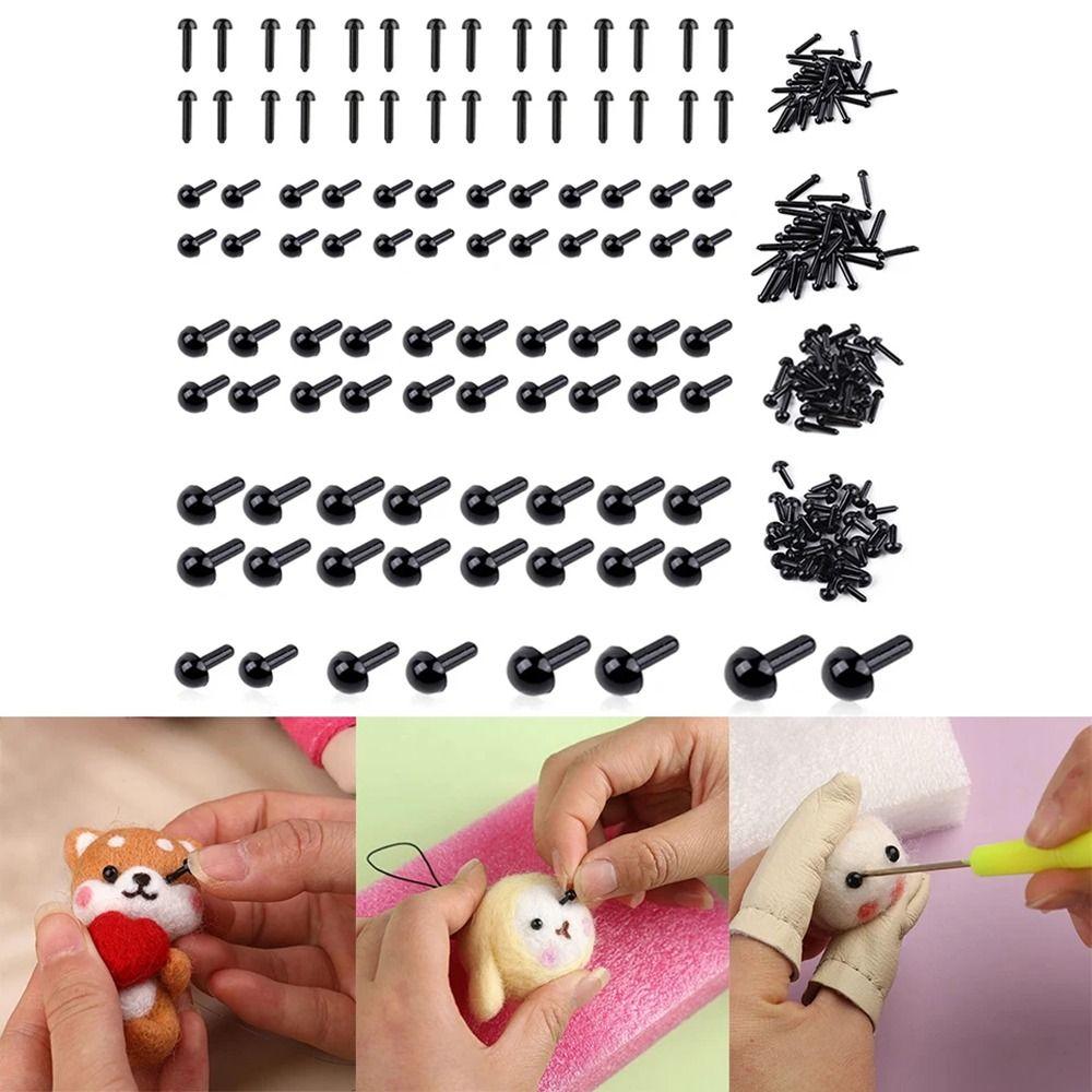 200Pcs 3/4/5/6 Mm Mini Safety Eyes Plastic Dolls Accessories New Doll Eyes Plush Toys