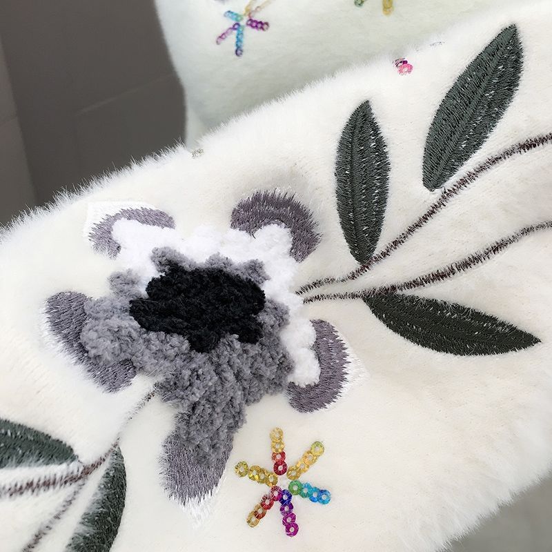 Waterproof Faux Mink Fur Hooded Coat Womens, Loose Knit Cardigan Top Winter Outerwear