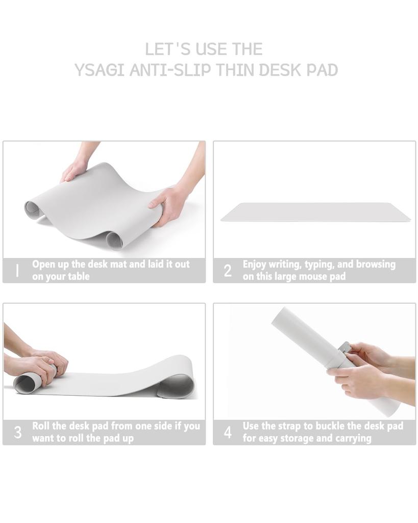 YSAGi Настольная мышь из кожи, большая мышь, толщина замши, масло, простая в использовании, декоративная накладка для стола, коврик, совместимый, коврик, подкладка, подложка, нескользящий, 2 мм,