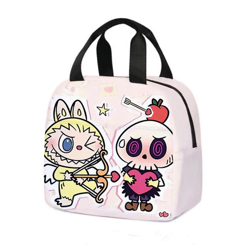 Labubu Cartoon Lunch Tote: Insulated Aluminum Foil Bento Bag for Students 5371