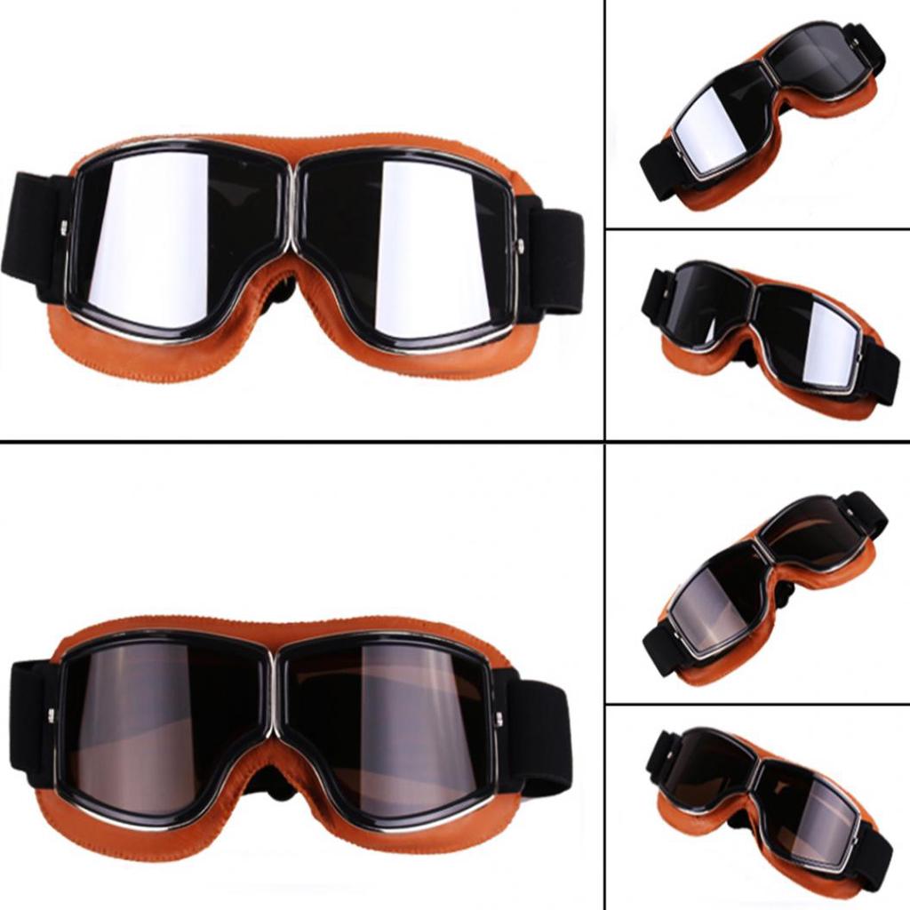 Unisex Vintage Motorcycle Motorbike Windproof Dustproof Pilot Goggles for Harley