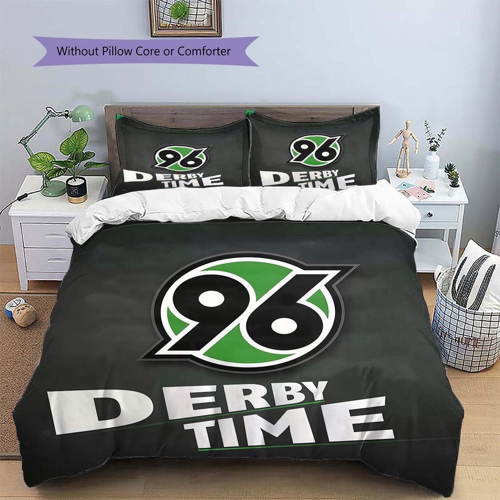 Hannover Football Club  Pattern Bedding Quilt Set  Home Decoration  Gift (1 * duvet cover + 2 * pillowcase  without core)