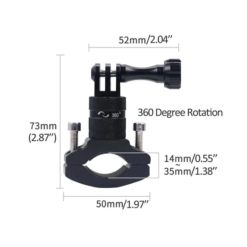 Крепление на руль велосипеда 360° мотоциклетный держатель кронштейн для Gopro Hero 13 12 11 10 9 8 7 SJCAM AKASO insta360 DJI Osmo Action Camera