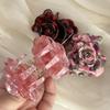 Candy Color Flower Hair Clip Cute Hairpin Small Shark Clip Cute Rose Hair Claw  Girl