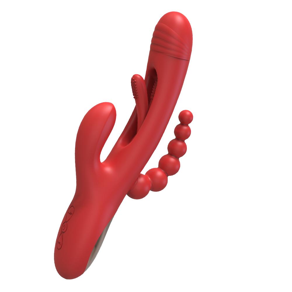 Кролик постукивая вибратор G-Spot Patting для женщин 3 в 1 клитор стимулятор клитора мощный 21 режим секс-игрушки женские товары для взрослых
