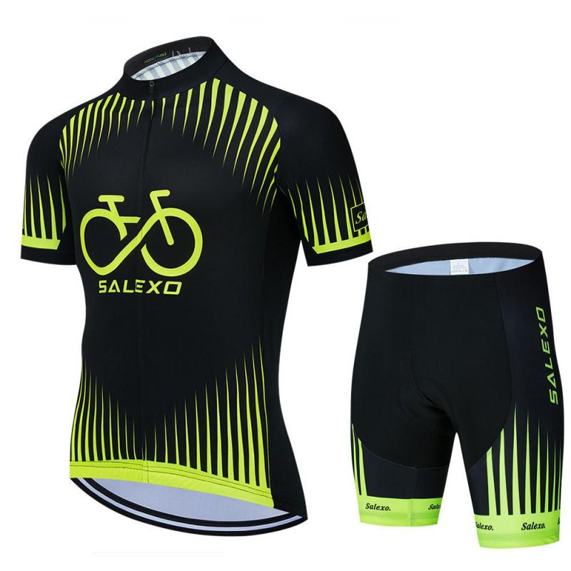 Mens Cycling Jersey Set Short Sleeve Bike Apparel Ride Breathable Performance Wear