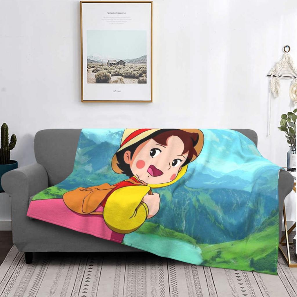 Heidi A Girl Of The Alps Blanket Fleece All Season cute cartoon Multi-function Soft Throw Blanket for Bedding Bedroom Bedspreads