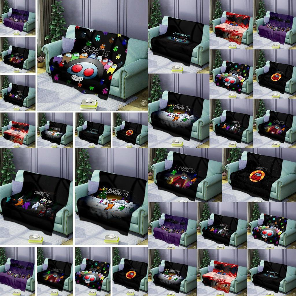 Game Among Us Blankets Soft Comfortable Warm Flannel Printed Winter Cartoon