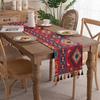 American Retro Tassel Table Runner: Polyester Jacquard for Coffee Tables and TV Cabinets