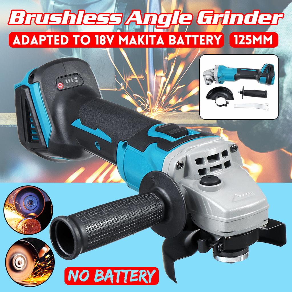 125mm/100mm Brushless Cordless Impact Electric Angle Grinder Power Tools Polishing Grinding Cutting Machine for 18V Battery