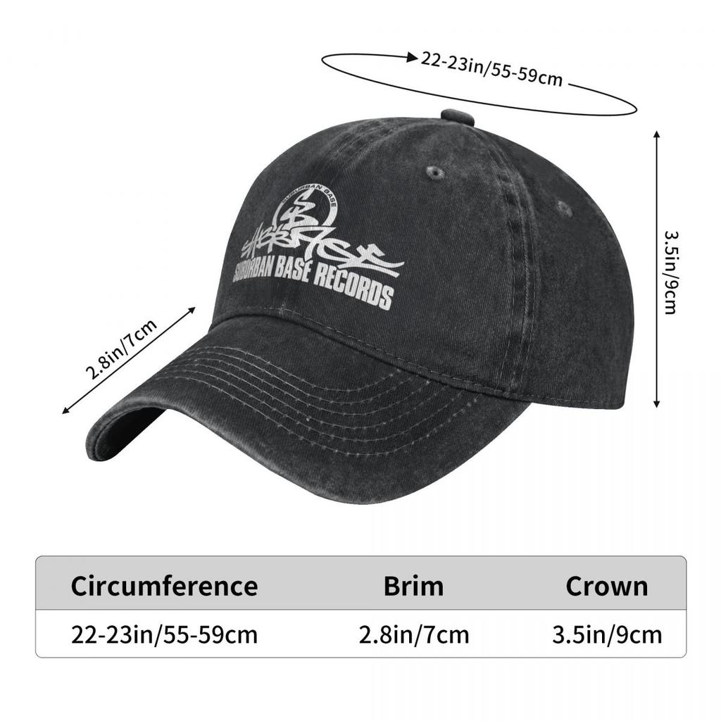 Suburban Base Record Jungle Hardcore Fashion Baseball Cap Sun Cap