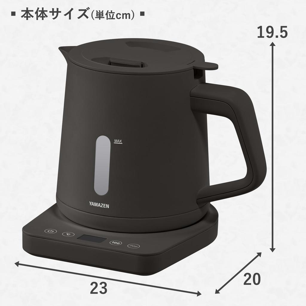 Электрический Электрический Для Проживания Проживания с Двумя Температурами Пролива Нагрева Пустой Приготовления Автоматическое Выключение Легко Черный [Yamazen] Чайник, Кастрюля, 1.0 л, 1200 Вт, Один,