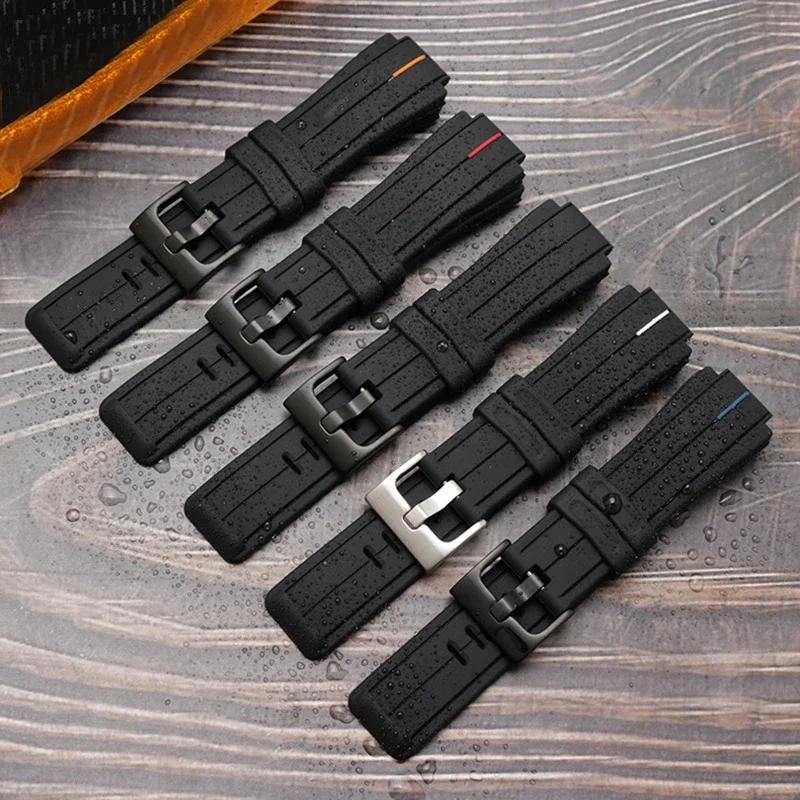 Силиконовый ремешок для часов 24*16 мм для часов Timex T2N738 T2N739 T2N720 T2N721 T49706 спортивный силиконовый ремешок