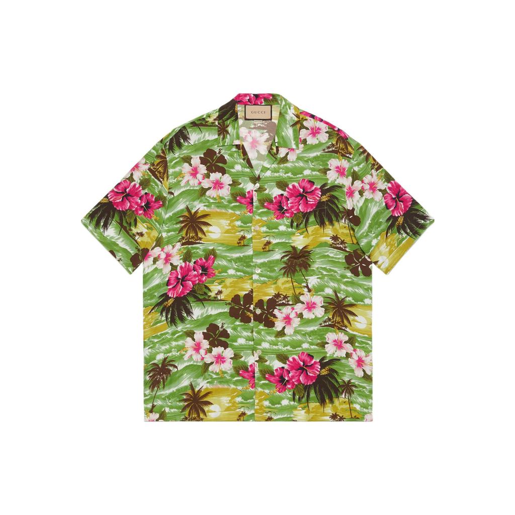 Gucci Рубашка для боулинга с принтом 694124-ZAJST-3824