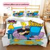 Johnny Bravo Pattern Bedding Quilt Set  Home Decoration  Gift (1 * duvet cover + 2 * pillowcase  without core)