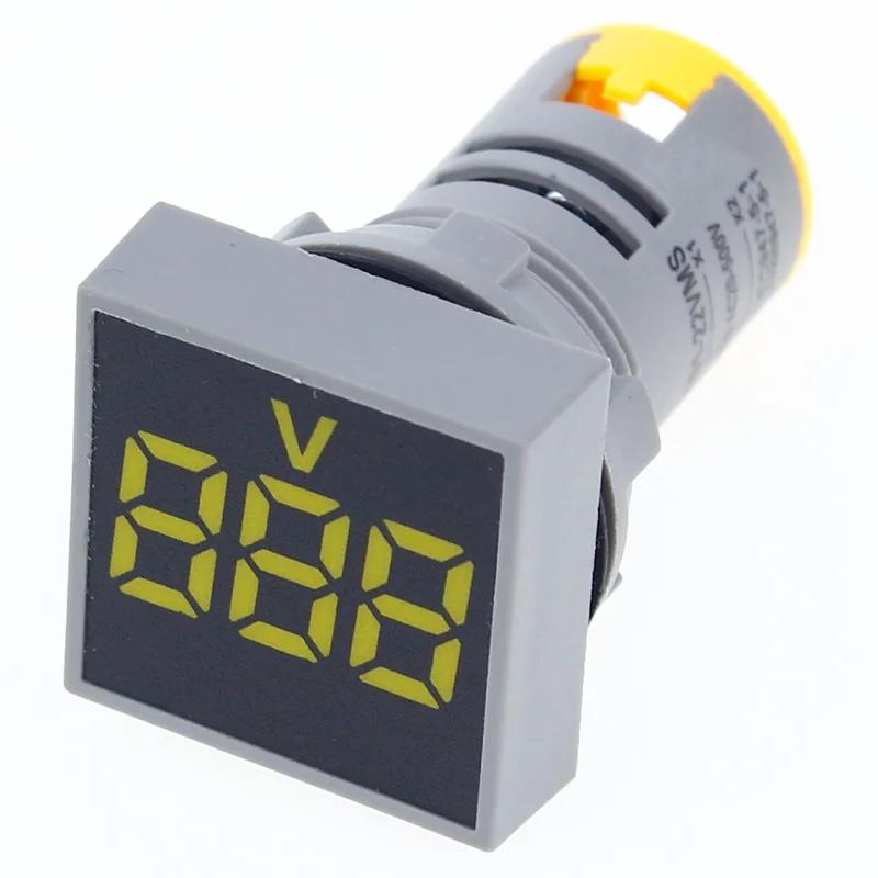 22MM AC 60-500V Voltmeter Square Panel LED Digital Voltage Meter Indicator Light