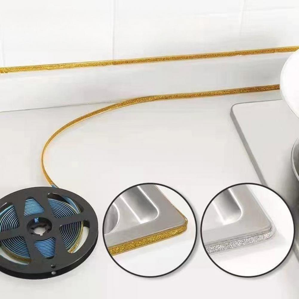 Tile Gap Tape Shower Gap Sealing Strip Waterproof Wall Gap Sealing Tape Self-adhesive Ceramic Tile Caulk Strip Peel for Bathtub