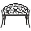 Garden Bench 100 cm Cast Aluminium Bronze Coloured
