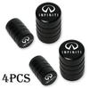 For Infiniti Q50 FX35 Q30 G37 Q70 QX70 G35 Q60 QX50 QX60 QX30, 4Pcs Car Wheel Tire Valve Caps, Tyre Stem Covers, Waterproof, UU666