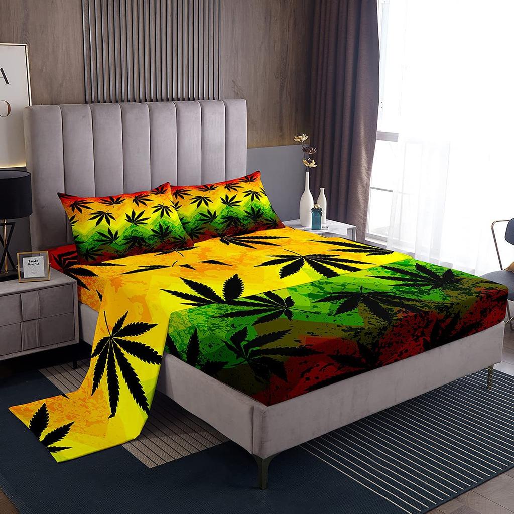 Крыса Грызун Узор Шапка для кровати Комплект постельного белья из четырех предметов Спальня Общежитие Постельное белье Украшение