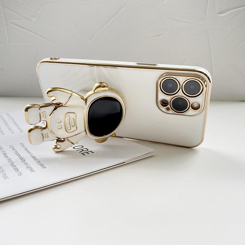 Кронштейн астронавта, мягкий чехол с квадратным краем и покрытием для телефона, роскошный чехол из ТПУ с покрытием для телефона Infinix