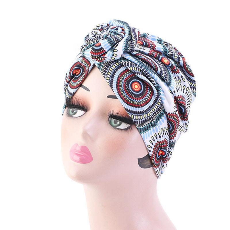 Модная шляпа African Wind Baotou Cap Vortex Knotted Turban Hat Chemo Cap Muslim Hat