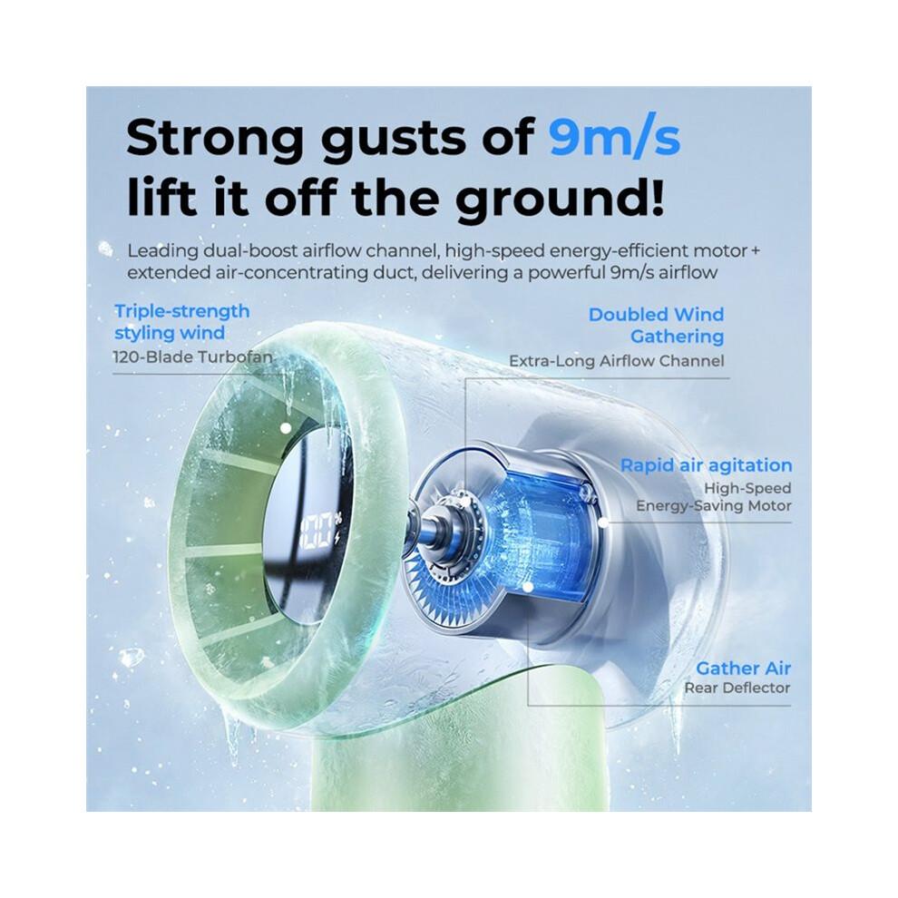 17000 RPM Turbine Fan Handheld Fan Portable Cooler Fans USB Rechargeable 9M/S Electric Fan Air Conditioner C