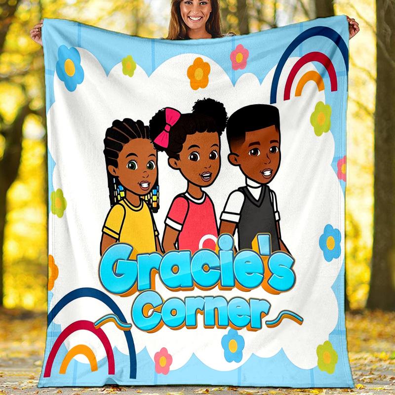 Gracie's Corner1 printed throw blanket—lightweight,soft,warm;versatile blanket for all seasons—perfect as &air-conditioning throw,nap blanket