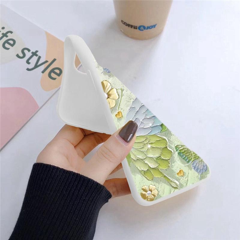 Fashion Flower Phone Case For iPhone 15 Samsung S25 Ultra A55 S24 FE A16 Xiaomi Redmi Note14 13 Pro 14C Huawei Honor 200 Realme Shockproof Matte Cover