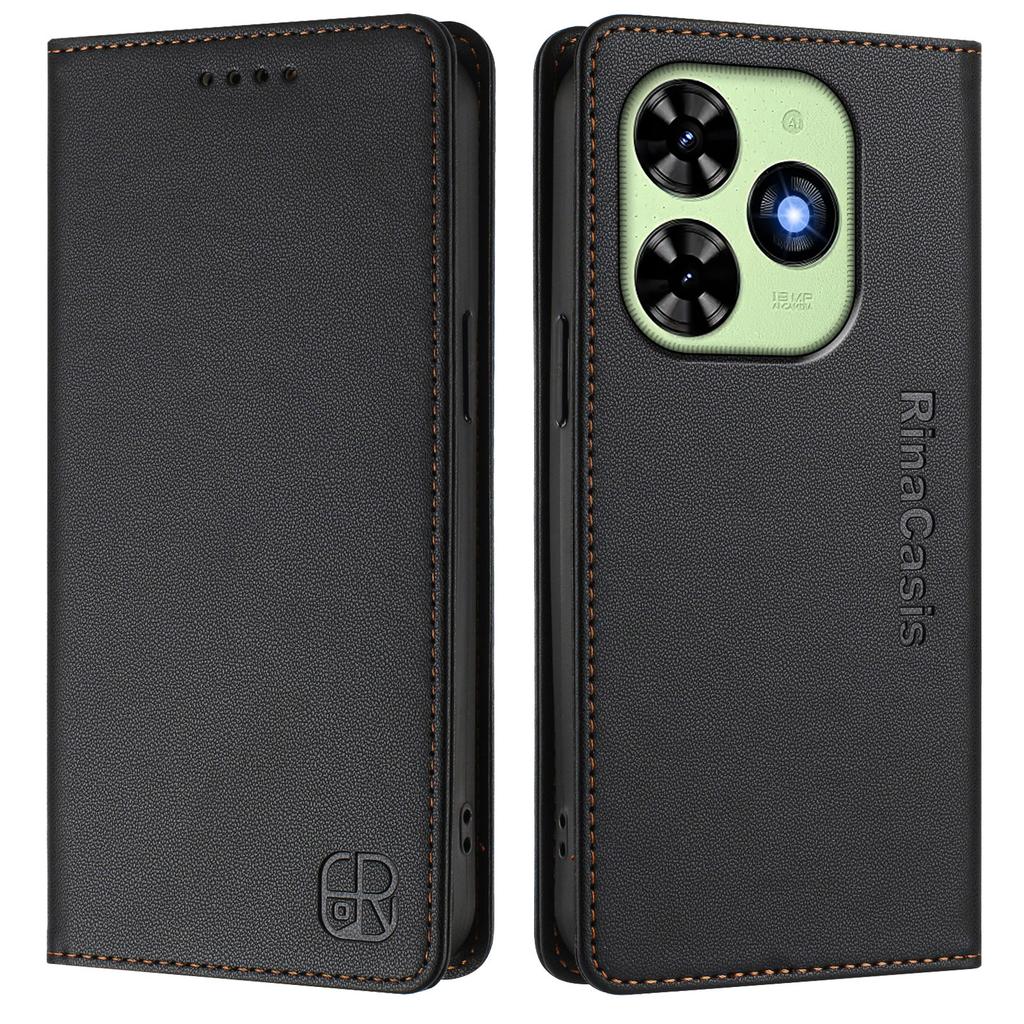 Для Tecno Pop 2, Pop 4, Pop 5, Spark 6 Go, Spark 7, Spark 8C, Spark 9, Camon 30, Camon 19... Премиальный чехол-кошелек из искусственной кожи, ударопрочный и с блокировкой RFID