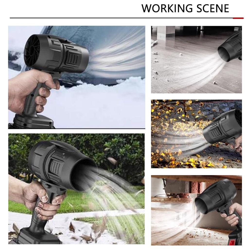 Беспроводной мощный турбовентилятор, портативный фен, бытовой мини-ручной воздуходув, черный