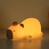 L59 Adorable Capybara Desk Lamp Soft Silicone Color Changing Night Light with Timer