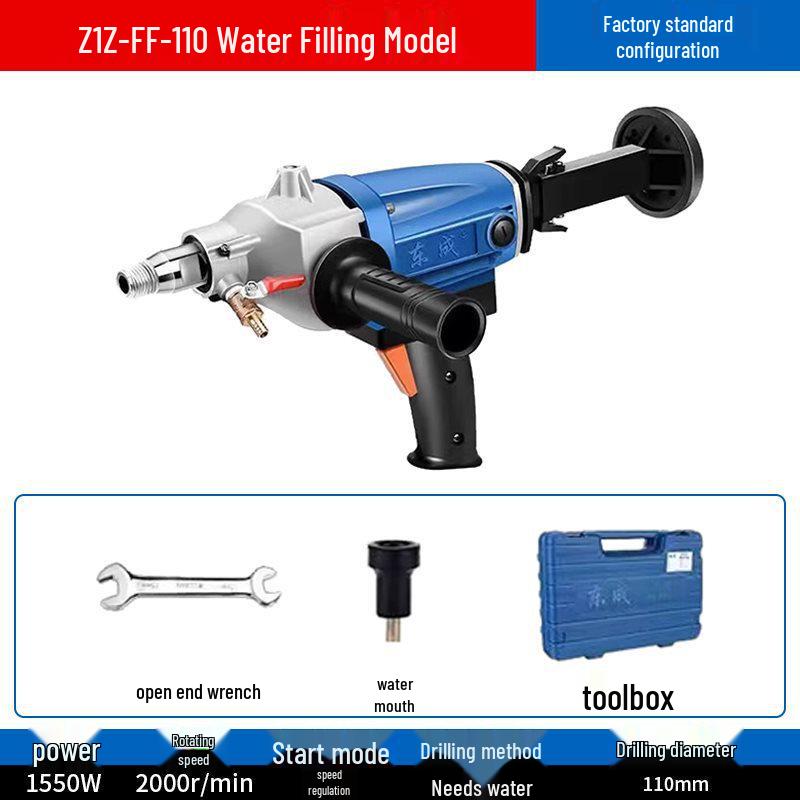 Diamond Core Drill for Concrete AC Vent Openings - Light-Duty Benchtop High-Power Machine