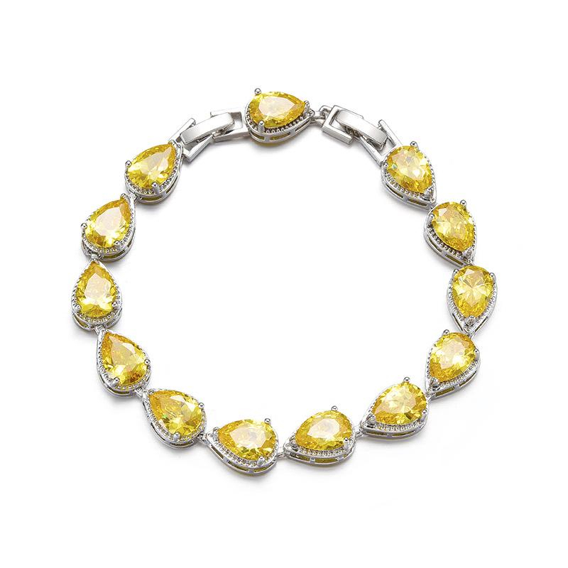 Самый продаваемый европейский и американский браслет с микро-инкрустацией из циркония ААА в форме капли воды, женская мода, свадебные украшения для невесты