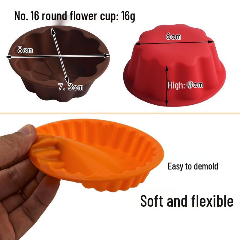 Силиконовая форма для выпечки пончиков и маффинов Jiaju - Легкое извлечение, Полая круглая форма