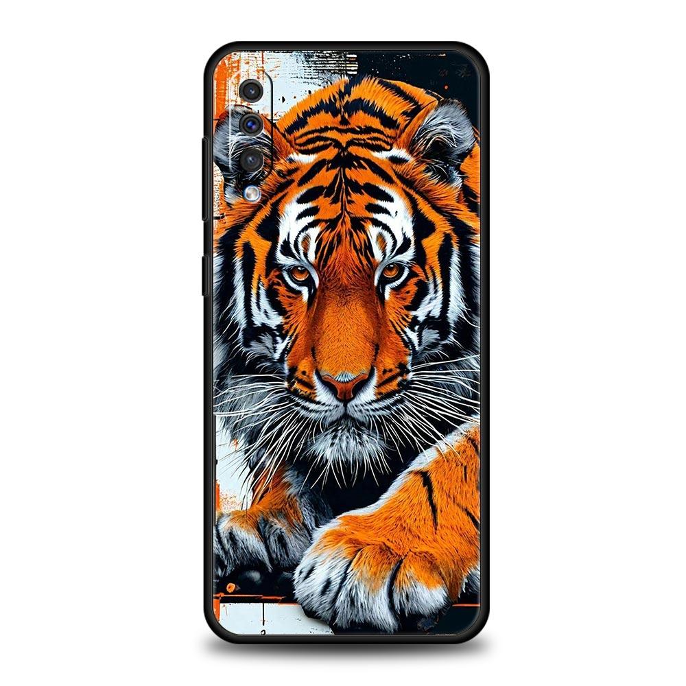 Чехол для телефона Samsung Galaxy A56 A36 A26 A16 A06 A54 A42 A34 A24 A22 A20 A12 A40 A50 5G Мягкий ТПУ Чехол Мультяшный Рисунок Тигра