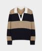 BROOKS BROTHERS [Women'S] Merino Wool Rugby Stripe Polo Sweater (Multi) (Bbwtwff301)