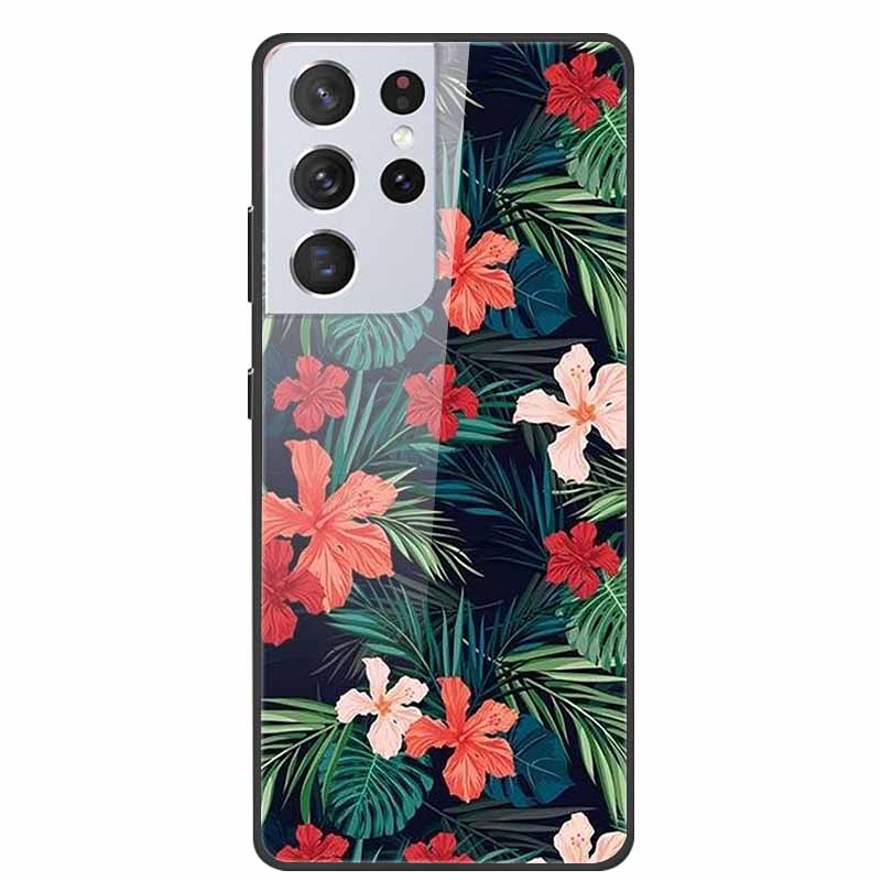 For Samsung Galaxy S25 Ultra Tempered Glass Case Back Cover Hard Phone Cases for SamsungS25 ULTRA Fundas Fashion Protector Coque
