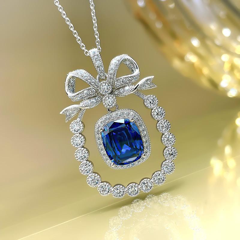 BELLA BOX Тяжелая промышленность искусственный Шри-Ланкийский синий ожерелье кулон бабочка фея голубь кроваво-красный ошейник цепь женский