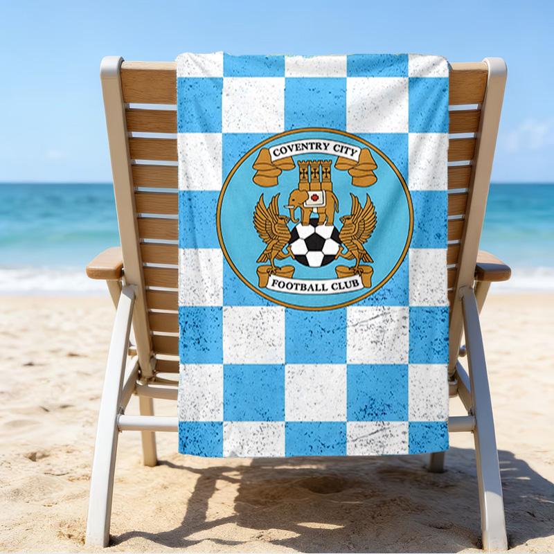 Newcastle United Crest Printed Beach Towel, Super Soft Microfiber, Perfect Gift Birthday, for Pool, Beach, Travel, for family and friends