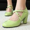 Женские зеленые туфли на высоком каблуке Мэри Джейн с перекрестным ремешком Черные Белые Розовые Туфли на каблуке для вечеринки Свадебные туфли Женские туфли-лодочки Элегантные