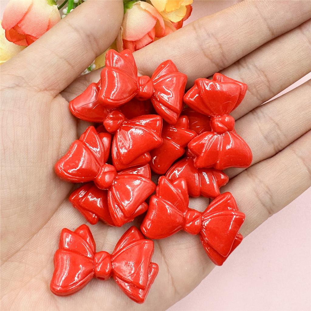 Свободные бусины 30 шт. для изготовления браслетов с бантом 19,2*29,2 мм, материал ручной работы, акрил, DIY ювелирные аксессуары, модные аксессуары