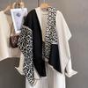 Autumn New Fashion Leopard Print Contrasting Scarf Women's Thickened Warm Scarf Dual-purpose Multi-functional Versatile Decorative Shawl