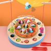 Wooden Children'S Early Education Fun Double-Layer Cake Fishing Clip Bee Exercise Hand-Eye Coordination Educational Toy